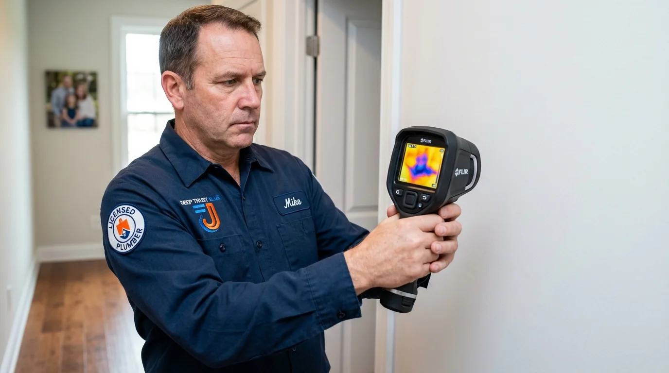 Thermal imaging leak detection by Johns Plumbing LLC in Royalton